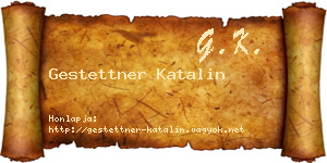 Gestettner Katalin névjegykártya
